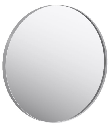 RM0208W зеркало в круглой металлической раме 80 см , цвет белый(Aqwella)